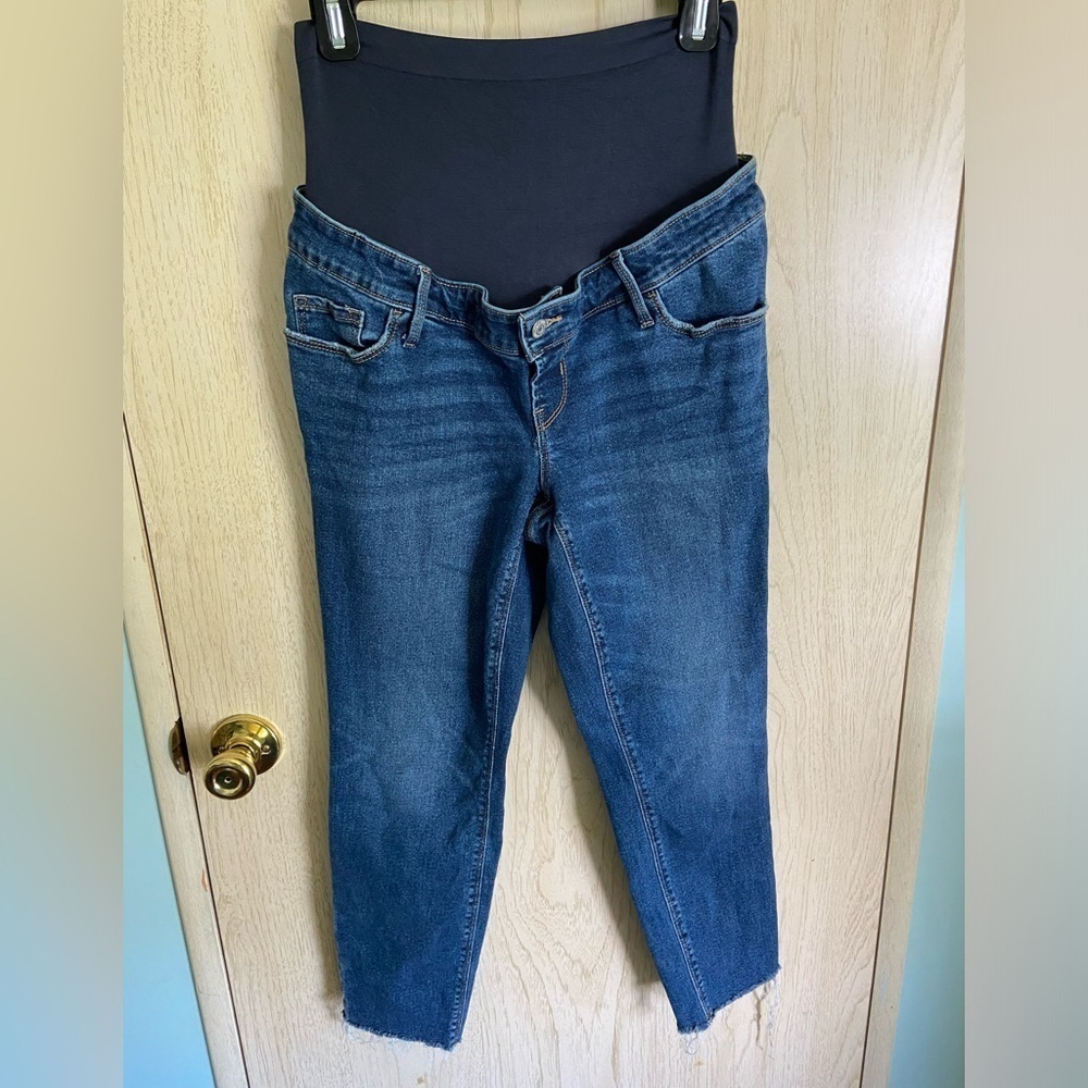 🩵 Old Navy Maternity Rock Star Super Skinny Jeans Sz 8 Short